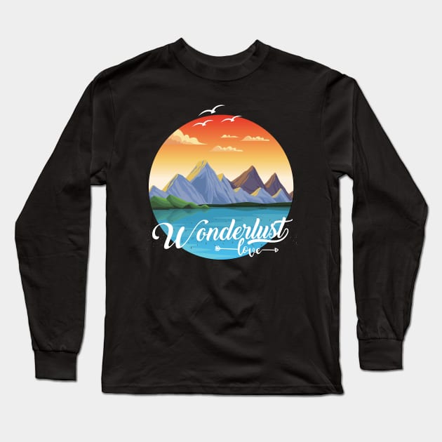 Adventure Wanderlust love Explore the world travel lover summer vacation Long Sleeve T-Shirt by BoogieCreates